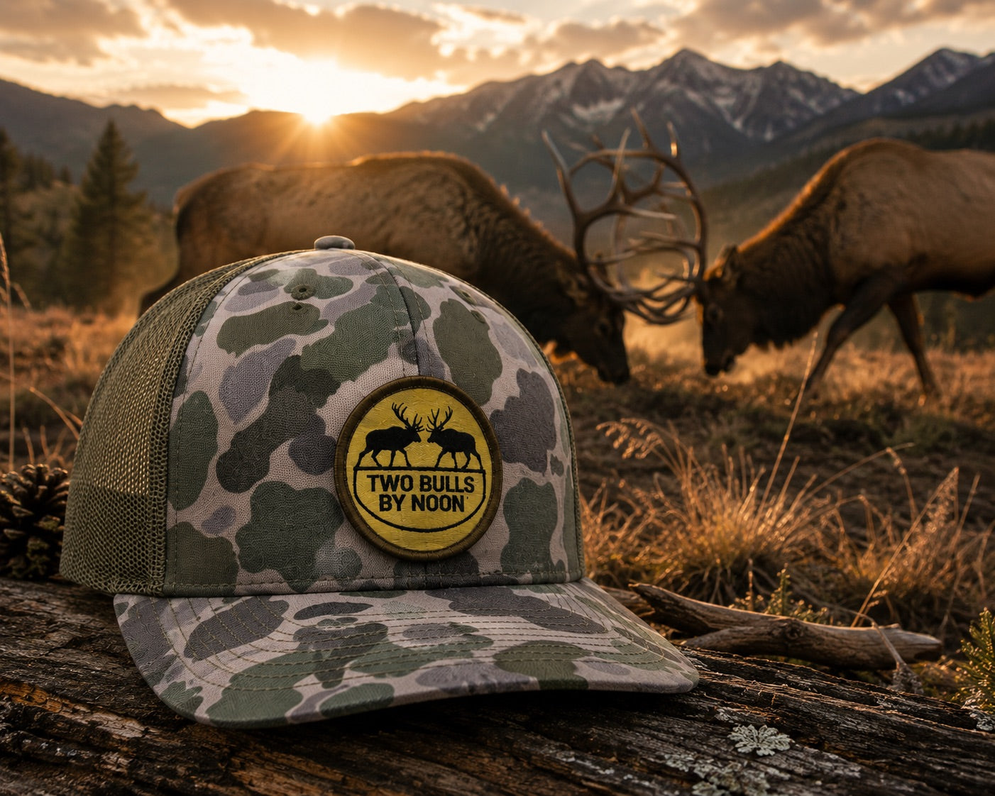 Two Bulls By Noon Trucker Hat